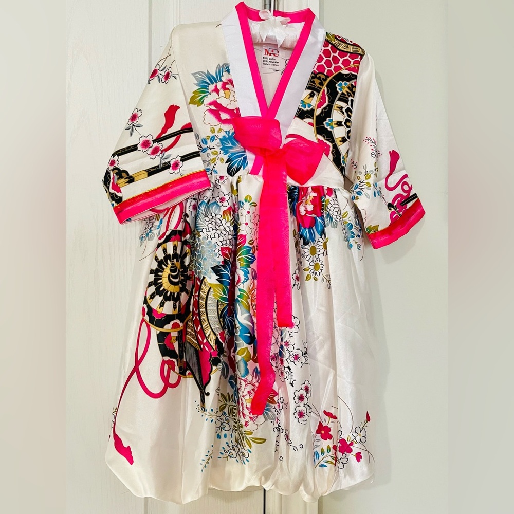 Little girl kimono style dress